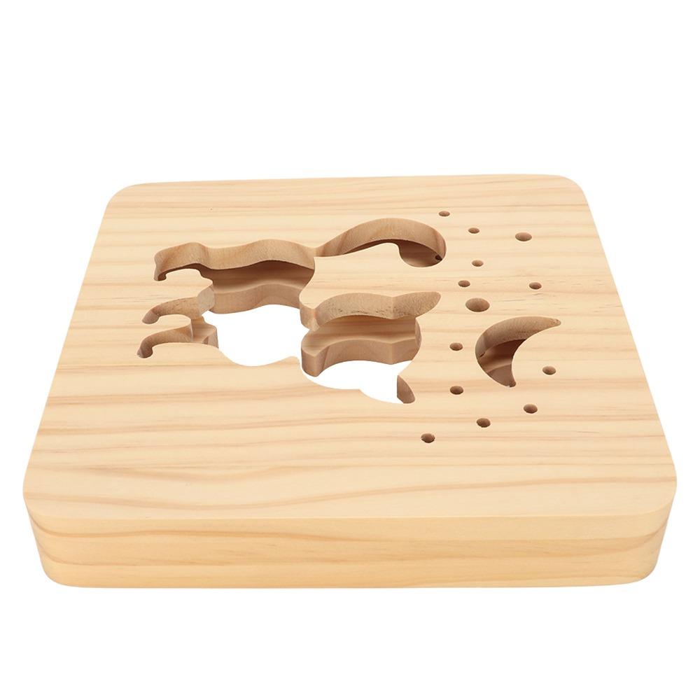 Warm White Lamp 3D Wood Light Cute Cat Shape Night Light Lamp Wooden Lamp  Living Room Decor