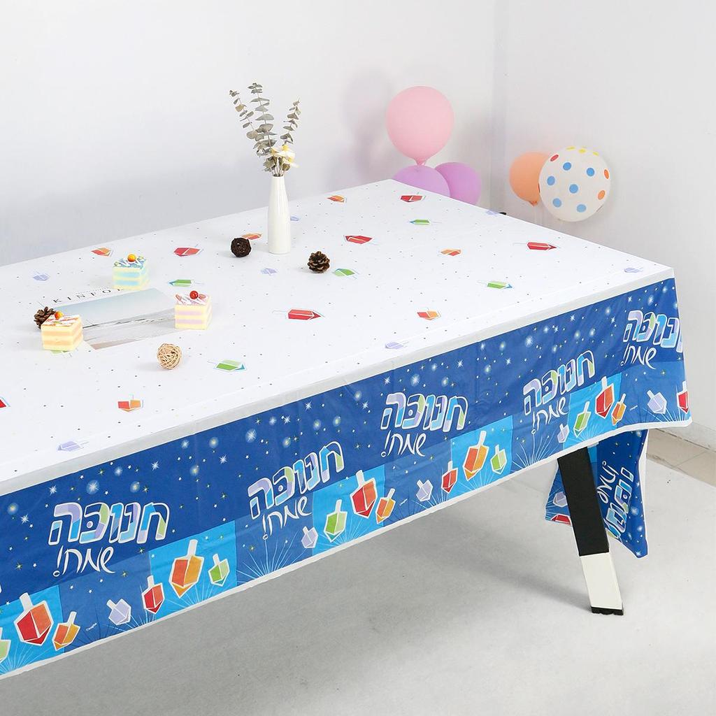 Disposable PEVA Cartoon Balloon Tablecloth - Oil-Proof, Thickened for Birthdays & Kindergarten Parties