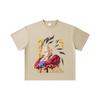 260 GSM Double Yarn 32 Count 100% Cotton Dragon Ball V18 Goku Print Unisex Heavy Cotton T Shirt