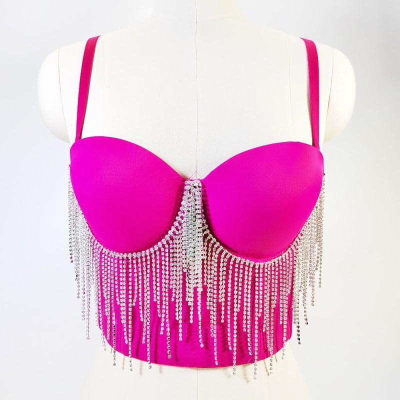 Black Friday Party Sexy Tassel Corset Top Push Up Backless Bustier Club