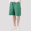 CUSTOMUS Bio-Washed Oversized Elastic Waist Men'S Half Pants Cxs25Mwhp416 Grn