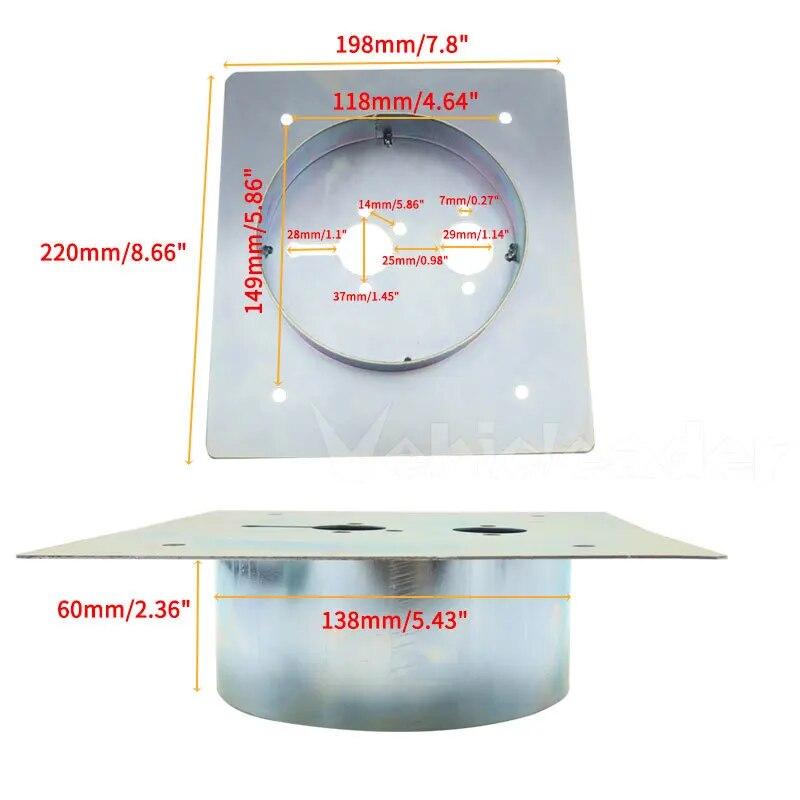 

Глубокая 30/40/60 мм монтажная пластина для дизельного обогревателя, плоская башня для Eberspacher, для Webasto, детали для кондиционирования воздуха и обогревателя