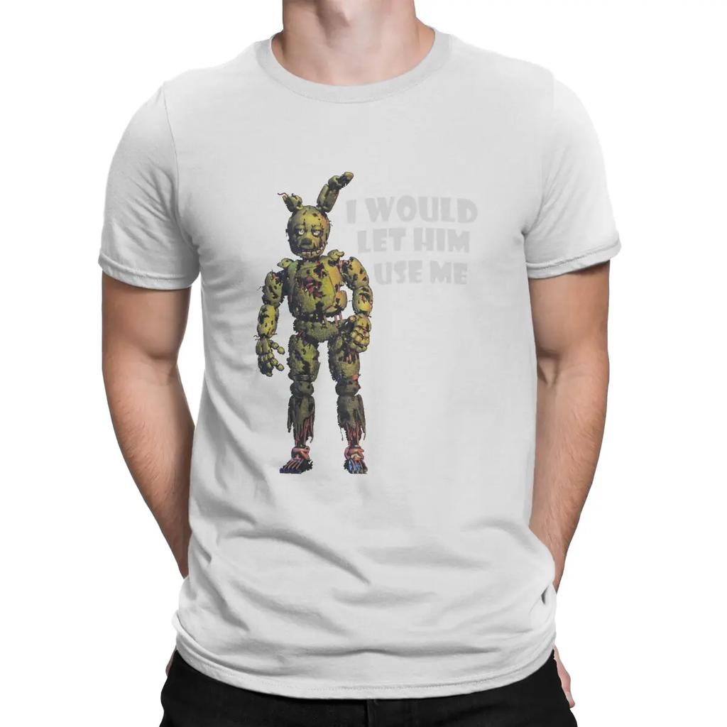 I Would Let Him Use Me 2024 Unisexs T Shirts Fnaf Vintage Tee Shirt Short Sleeve Round Neck Tshirt Pure Cotton Gift Idea Clothes