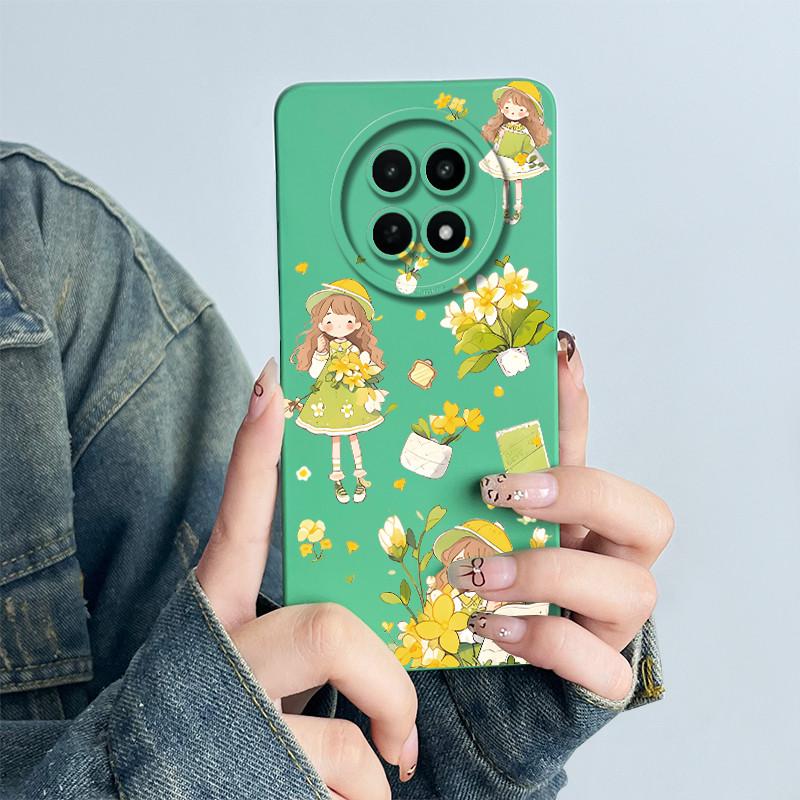 Für Realme 12 5G 12X Narzo 70X Handyhülle RMX3999 RMX3997 Funda Weiches Silikon Süß Bemalt Mode Coque Mit Blumenmuster Abdeckung