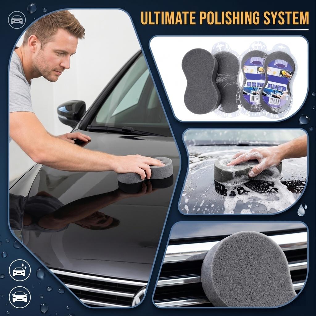 High Density Expanding Foam Car Wash Sponge Block for Vehicle Cleaning and Wax Application Soft Durable Material Suitable for Multiple Surfaces