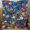 Cute Flower Pattern Digital-printed Polyester Bedroom Velvet Flannel Cover Blanket Fleece Soft Sofa Cover Blankets for Beds