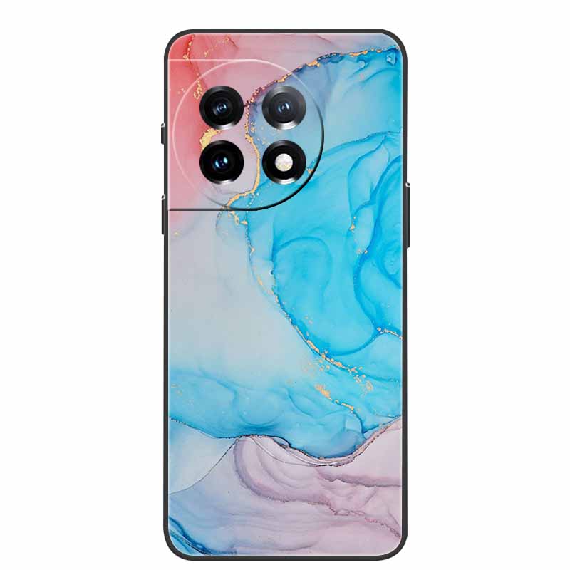For One Plus 11 Case Marbled Granite Stone Texture Phone Cases for Oneplus 11R Shockproof Soft Cover on for Oneplus11 5G Silicon