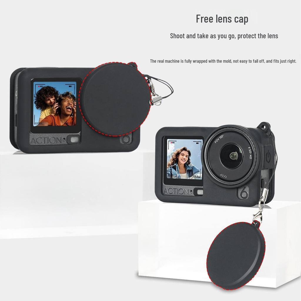 Qiye Silicone Protective Case for DJI Osmo Action 6 - Anti-Scratch, Drop-Proof