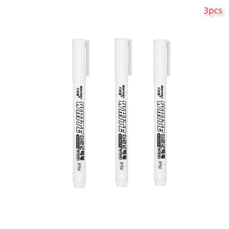 2/3/5/12 Peças Canetas Marcadoras Brancas 2,0 Mm Oleosas Impermeáveis Brancas Marcadores para Graffiti e Esboço DIY Papelaria Escrita Material Escolar
