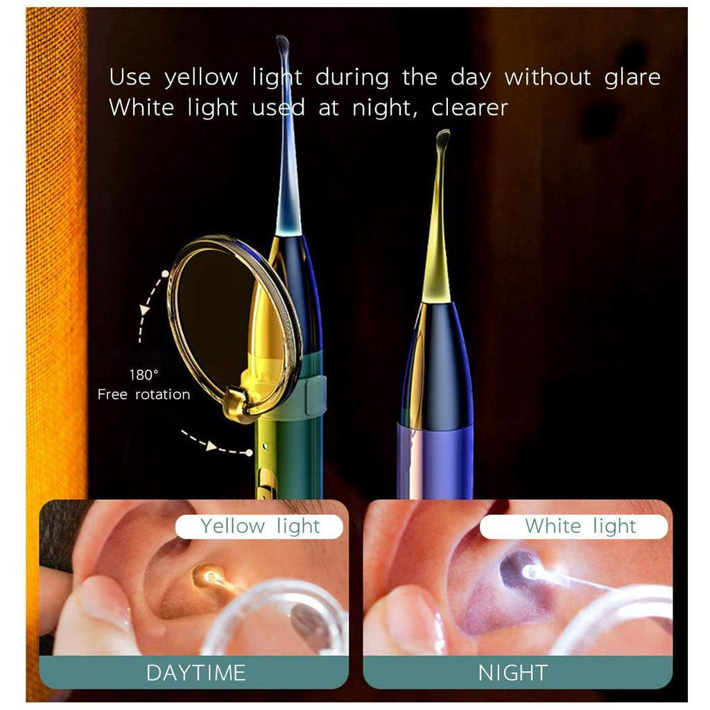 Homlly Ear Wax Removal Cleaning Tool Kit Rechargeable with Magnifier Light