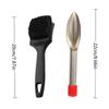 2 Pcs Lawn Mower Cleaning Kit Efficient Scraper & Brush Stainless Steel Ergonomic For Professional Lawn Maintenance