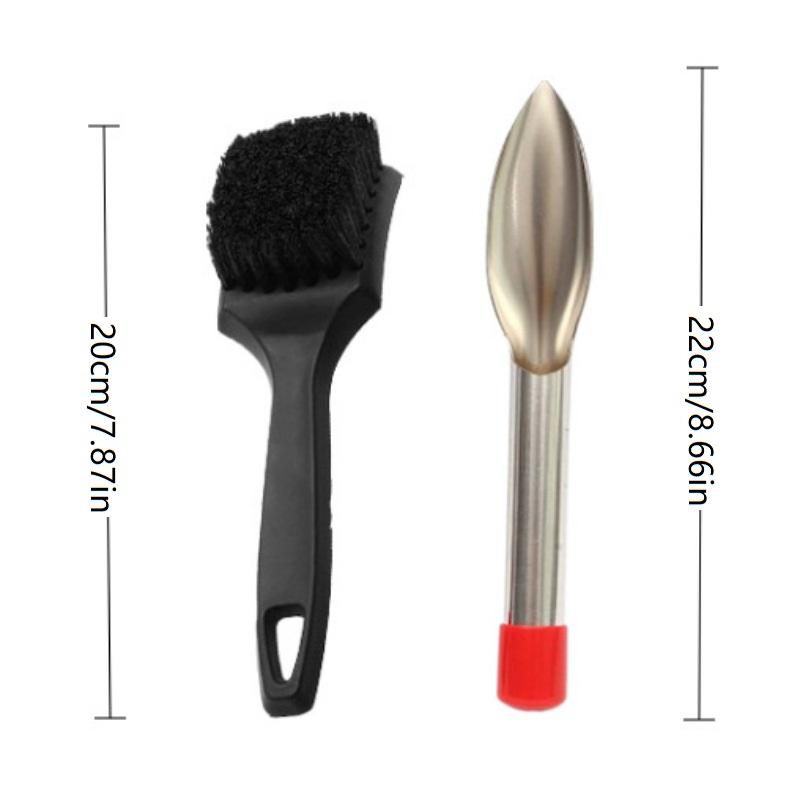 2 Pcs Lawn Mower Cleaning Kit Efficient Scraper & Brush Stainless Steel Ergonomic For Professional Lawn Maintenance
