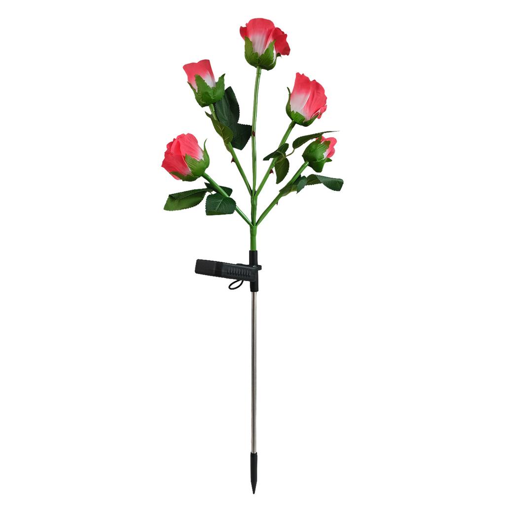 JYL TS/128,Simulation Rose Solar Charging Ground Stake Lawn Light Rosa Lamp for Garden Decor Night Lamp