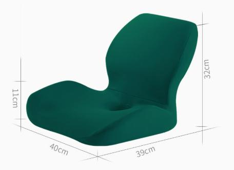 Home Office Chair Seat Cushion L-Shaped Integrated  Seat Cushion Memory Foam Seat Cushion Anti-Slip Bottom Hip Waist Support