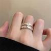 Ośmioramienny gładki pierścionek otwarty pierścionek lekki luksusowy design pierścionek na palec wskazujący spersonalizowany pierścionek