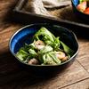1Pcs Ceramic Salad Bowl Japanese  Ceramic Bowl Underglaze Color Soup Noodle Bowl Fruit Dessert Bowl Kiln Big Bowl