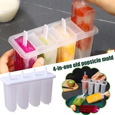 1pc Popsicle Mold Creative Popsicle Mold Silicone Popsicle DIY Ice Product Cover With Mold Stic D7D0