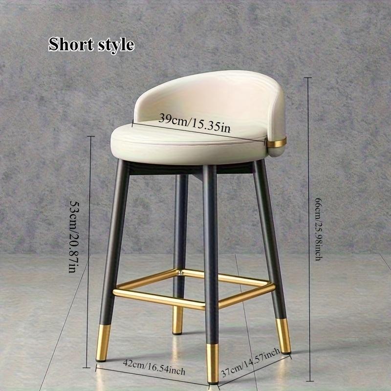 65cm Luxury Forged Iron Bar Stool - Simple Swivel Bar Chair for Home Kitchen Island & Counter, bar chairs, nordic bar stool