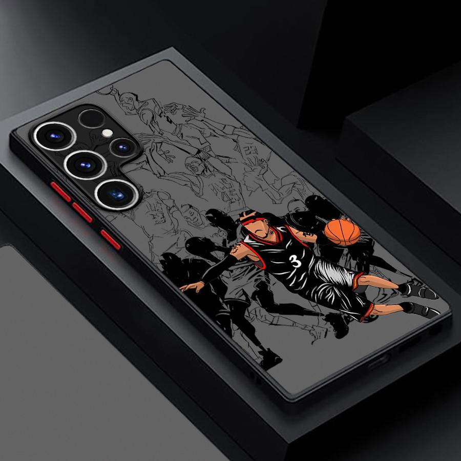 Case for Samsung Galaxy Note 20 Ultra 10+ S21 S23 FE S22 S24 Plus S20 FE S26 S25 Ultra Funda Back Phone Cover Basketball Star