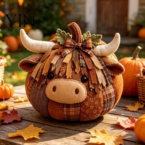 Basteln für den Familienabend Tier Kürbis Patchwork-Set, DIY Fuchs Katze Eule Nähen Halloween Filzmaterialien Niedliches Bastelset Erwachsene, Herbstdekoration für Zuhause
