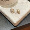 Vintage French Elegant Square Pearl Stud Earrings Fashion Jewelry For Women