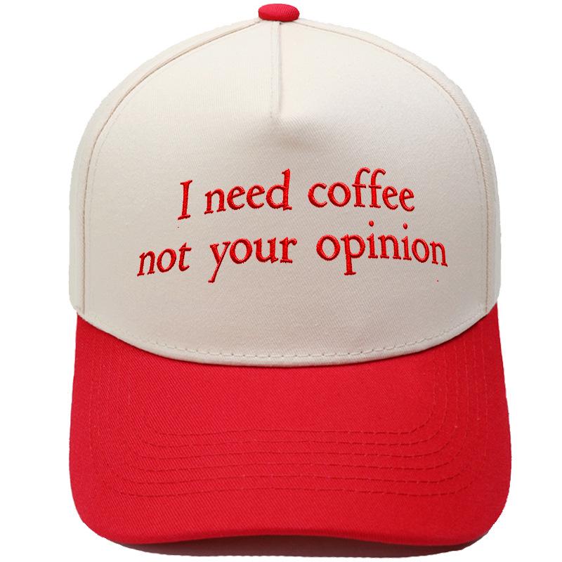I Need Coffee Embroidered Truck Driver Hat Color Matching Fun Men and Women Casual Shade Dad Hat