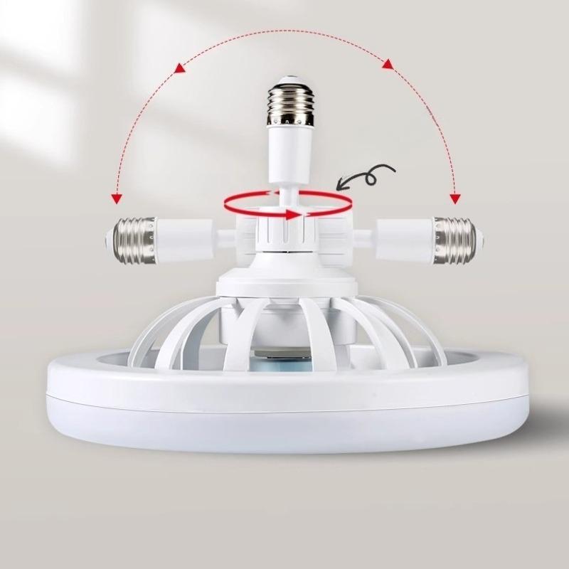 E27 Low Profile Ceiling Fan Lamp 3 Color Dimmable LED Fan Light for Indoor Living Room Bedroom Home Decorative Lighting Lamp