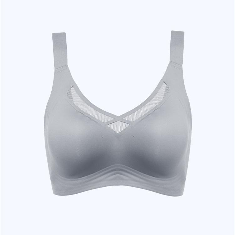 Plus Size Seamless Jelly Thin Sports Bra - Anti-Sagging Design