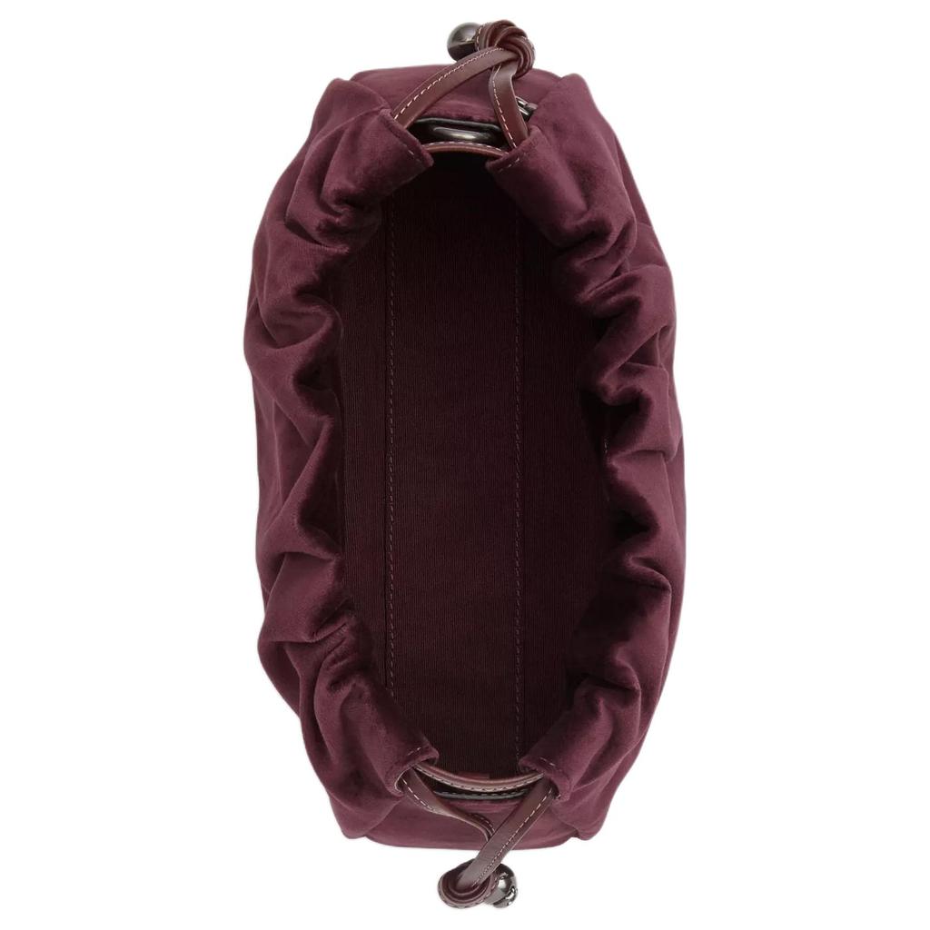 Coach Faye 26 Samt und Leder Wolken-Umhängetasche Damen-Umhängetasche Bordeauxrot CCE40-QBBUR