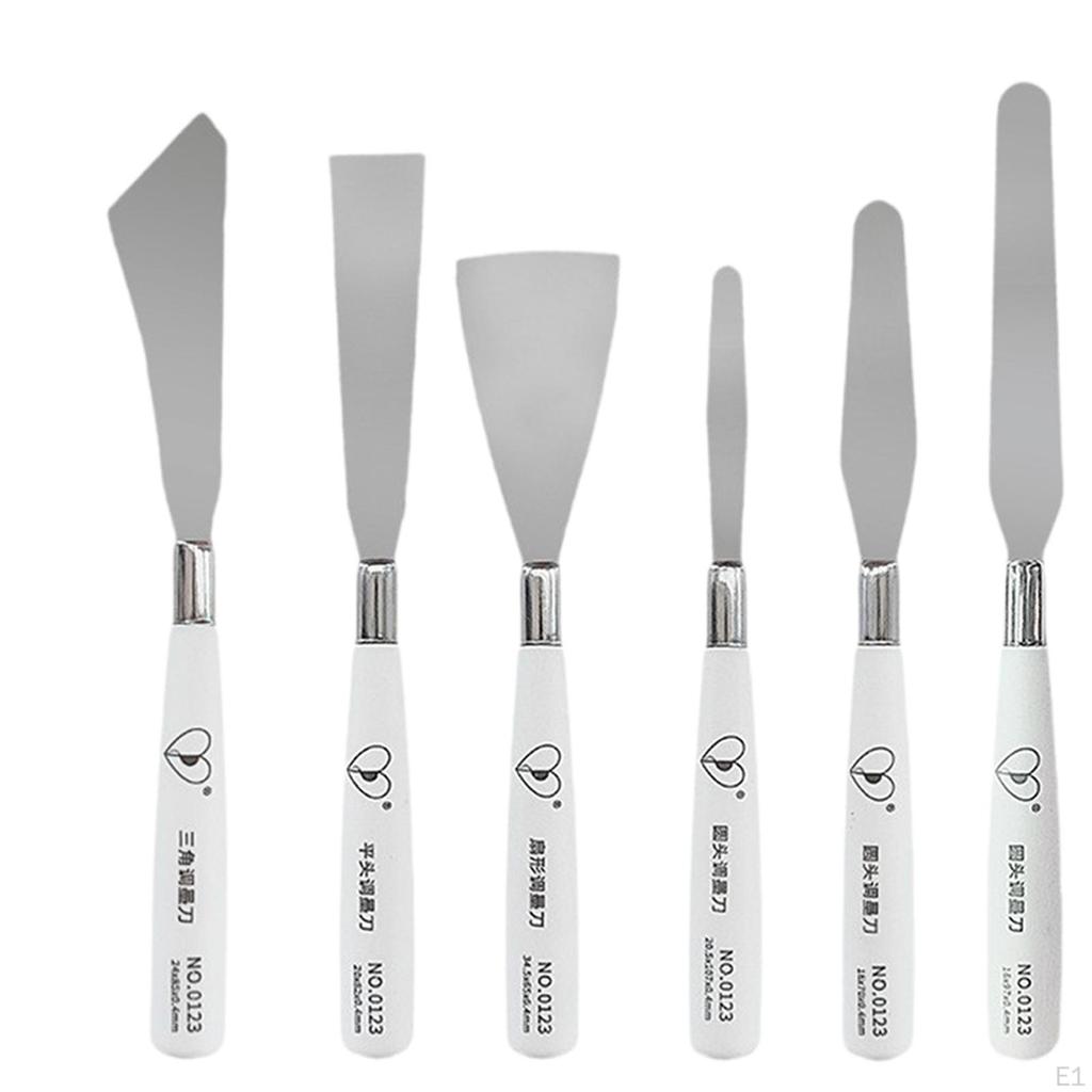 7 Pieces Palette Knives Painting for Acrylic Scraping Paste