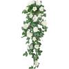 95cm Artificial Silk Rose Vine Garland for Wall Mounting Indoor Decor Wedding Photography White Pink Rose Red Purple 18 Roses