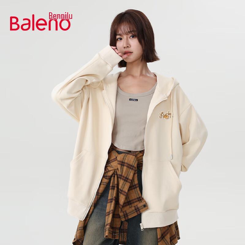 

Baleno Unisex Loose-Fit Hooded Zipper Jacket 2XL