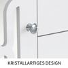 Mirrored Sideboard, Modern Chest of Drawers with 2 Doors & 4 Drawers, Cabinet with Crystal Handles, for Living Room, Dining Room & Bedroom