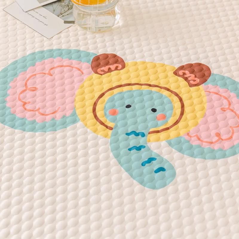 Summer Ice Silk Sofa Cover Cloth Light Luxury High-Grade Cream Style Cute Cartoon Ins Cool Feeling Cover Towel
