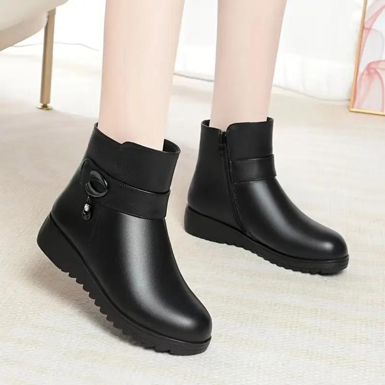Women's Padded Warm Fashion Lightweight Comfortable Warm Thick Sole Comfortable Non-Slip Cushioning Hiking Travel Sports Casual Martin Boots