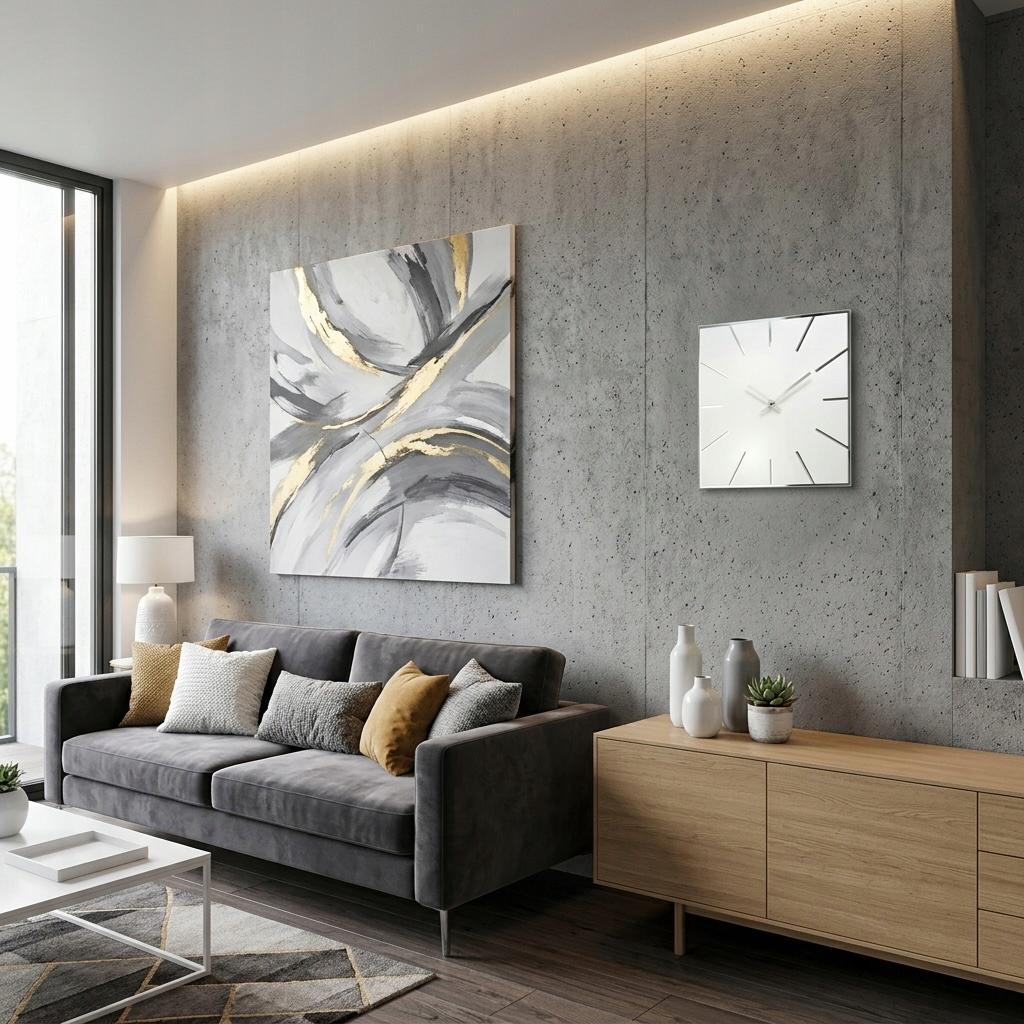 Large White Wall Clock Exact 30cm