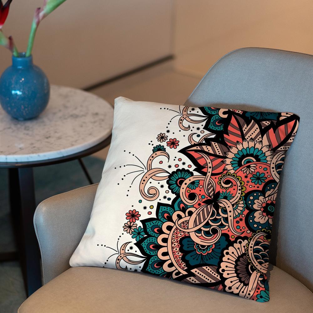 Indonesien Batik Design Kissenbezug 2-in-1 Wendbar Plüsch Kissenbezug | Auto/Sofa/Bett | Perfektes Geschenk