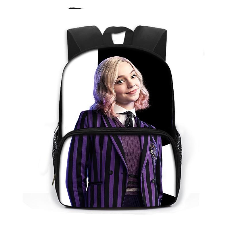 Wednesday The Adams Family Backpack – Large Capacity Schoolbag Travel Bag Kid Gift