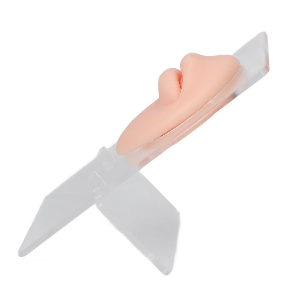 Silicone Lips Model 3D High Simulation Lifelike Elastic Lip Piercing Tattoo Practice Fake Lip Model for Training Light