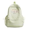 Schoolbag new cute pink plaid cat schoolbag sweet clear backpack large capacity high value going out girl backpack