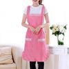 Cooking Apron Sleeveless Shoulder Strap Double Layer Anti-oil Kitchen Women Cleaning Apron Daily Use