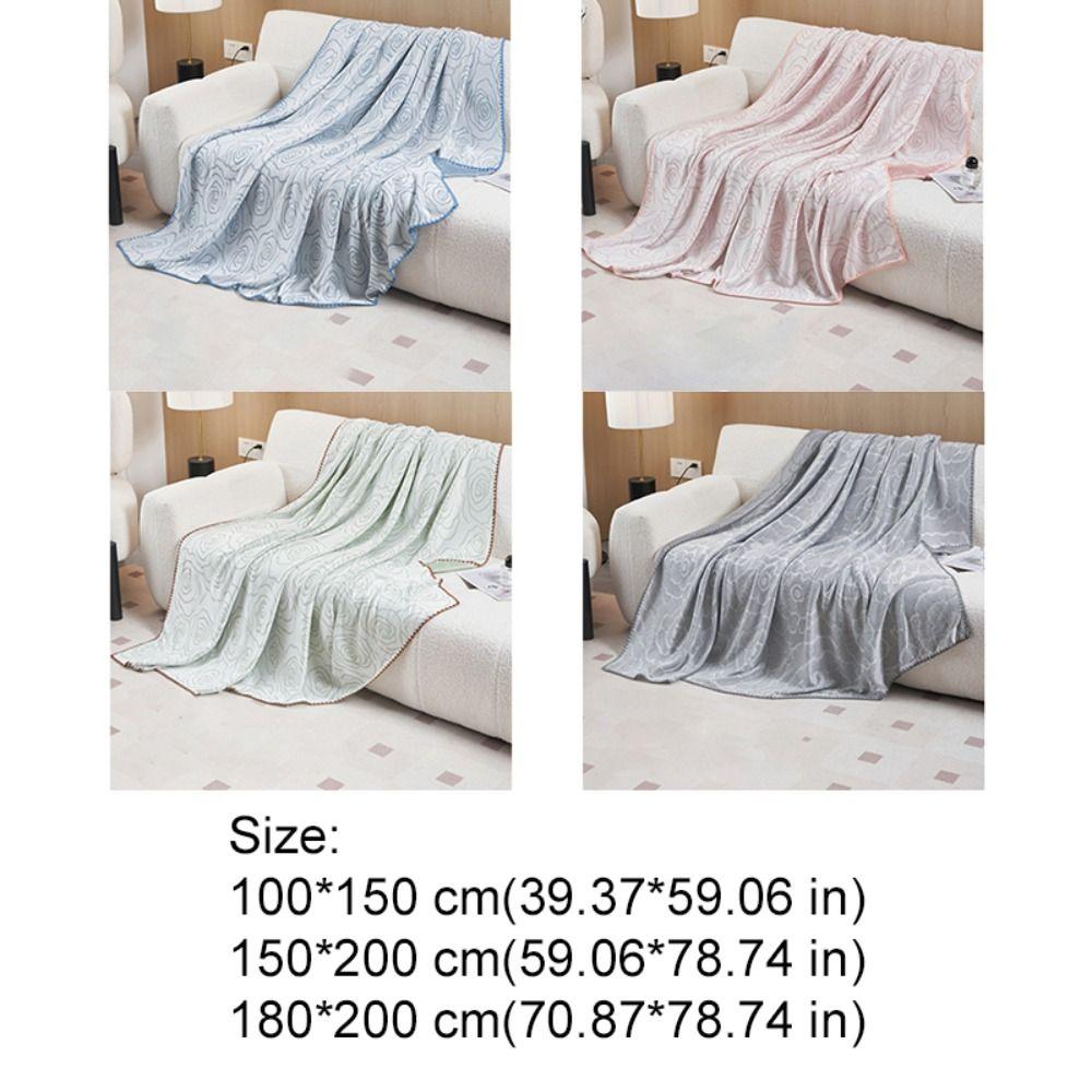 Double Side Flower Pattern Cool Feeling Summer Blanket Thin Nap Blanket Summer Quilt  Children