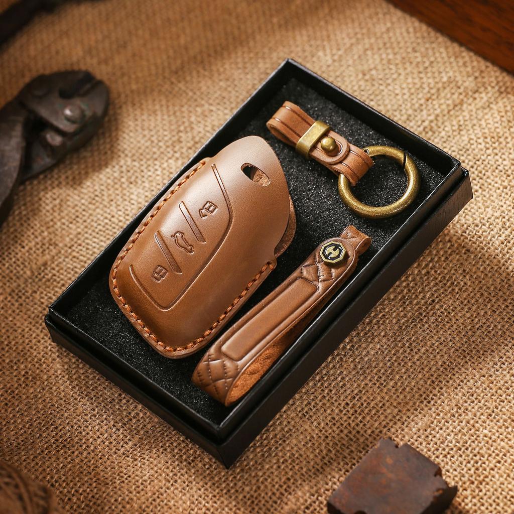 Retro Key Set Is Suitable for Roewe I5 Car RX5MAX RX3 MG Hs MG 5i6max Leather Bag.