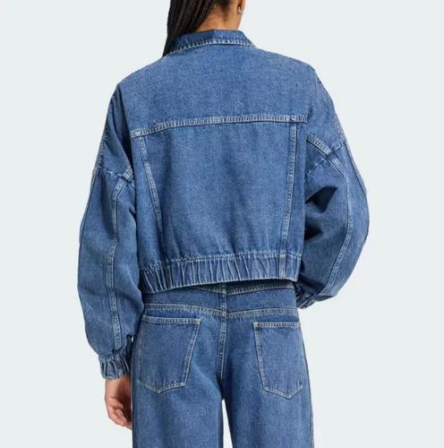 adidas Originals Premium Essentials Track Top Soft Loose Denim Jacket
