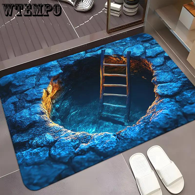 3D Floor Mats Carpet Bathroom and Toilet Absorbent Anti Slip Foot Mats