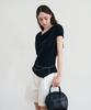 Deuloupisumeon Asymmetrical Tuck Draped T-Shirt [White]