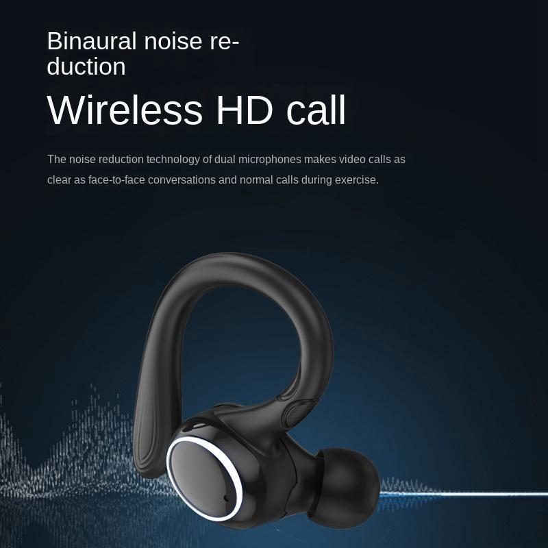Sports Bluetooth Headset Ultra -long Standby TWS Hanging Ear Hanging, Waterproof Noise Reduction Wireless Headset