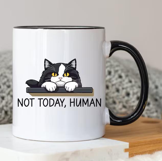 

Злой Кот Кот Керамическая Кофейная Кружка с Маркировкой Собака Питомец Выражение Все Хорошо 301-400ml