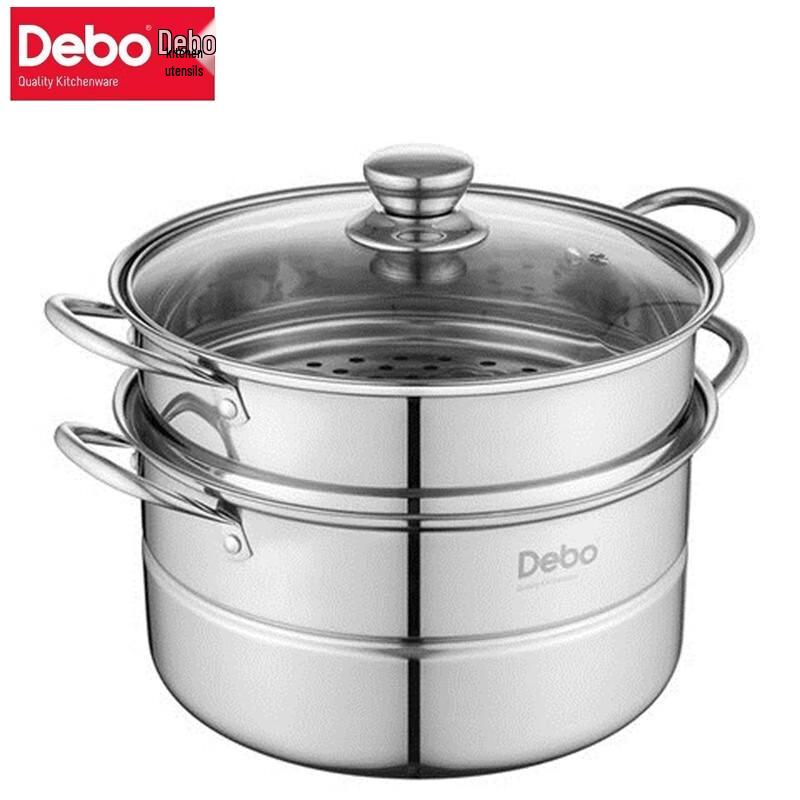 Debo Xibeier 28cm Edelstahl Doppel-Dampfgarer