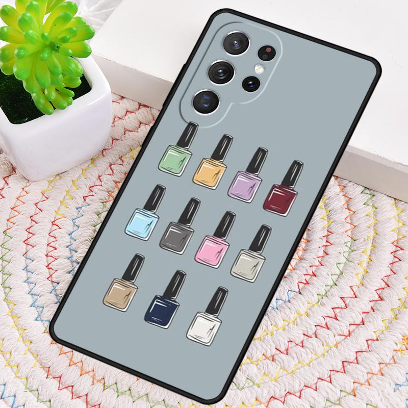 Nail Polish Silicone Phone Case For Samsung Galaxy Note 10 Pro S26 S25 S24 S23 S22 S21 Plus S25Ultra Capa Cover